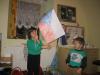 Martinka pedstavuje svoji vlajku :-)